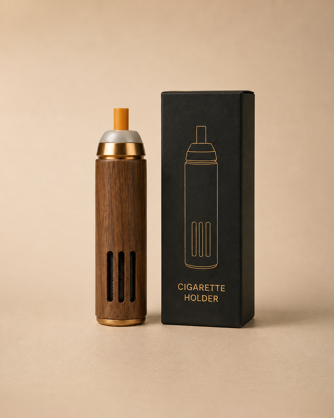 Walnut Wooden Cigarette Holder